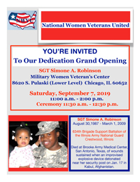 NWVU Dedication Grand Opening Military Women Veterans Center @ SGT Simone A. Robinson Military Women Veteran’s Center 