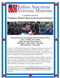 Invasion of Panama presentation hosted by Italian American Veterans Museum @ Italian American Veterans Museum